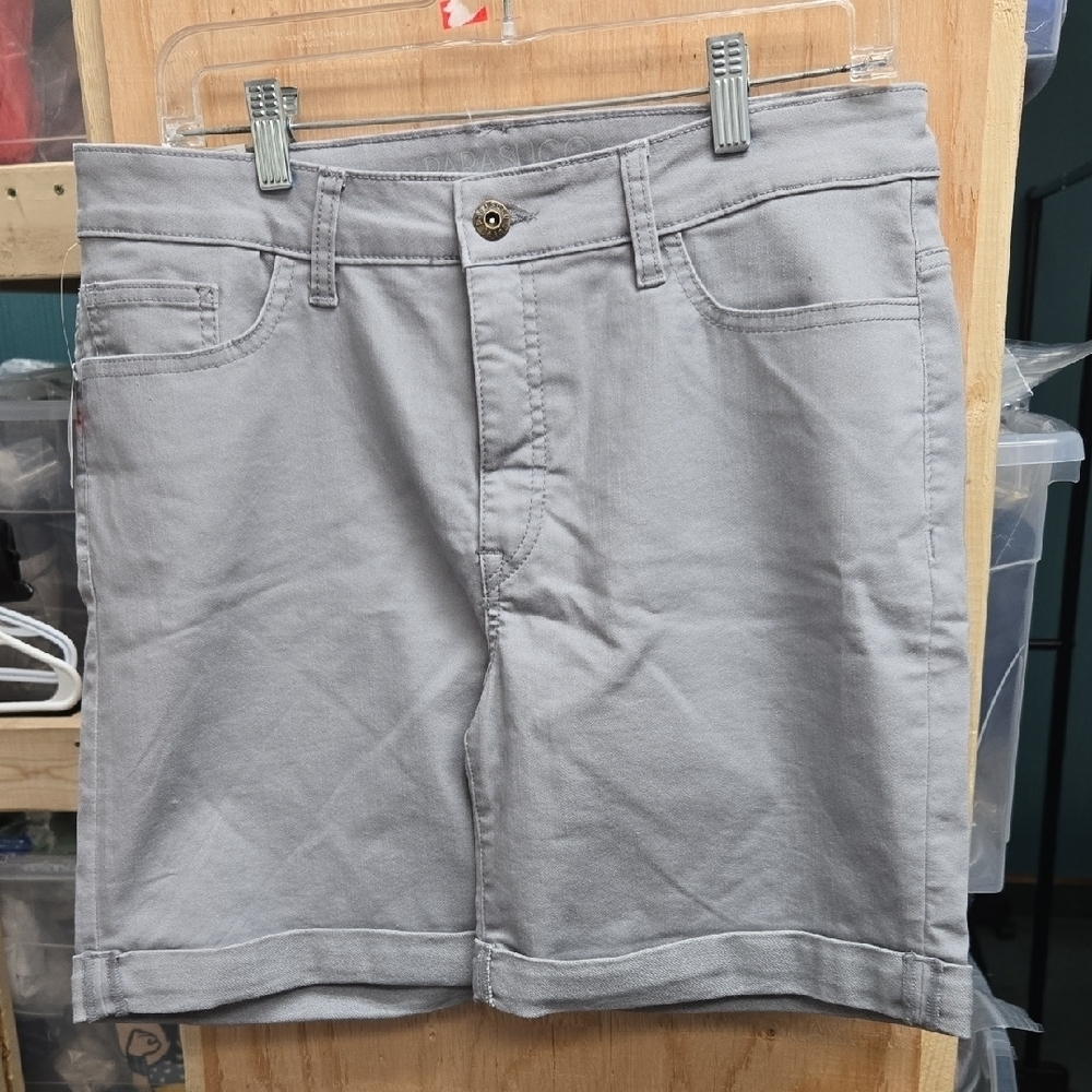 Parasuco Size 4 Silver Grey High Rise Classic Fit Tummy Control Shorts